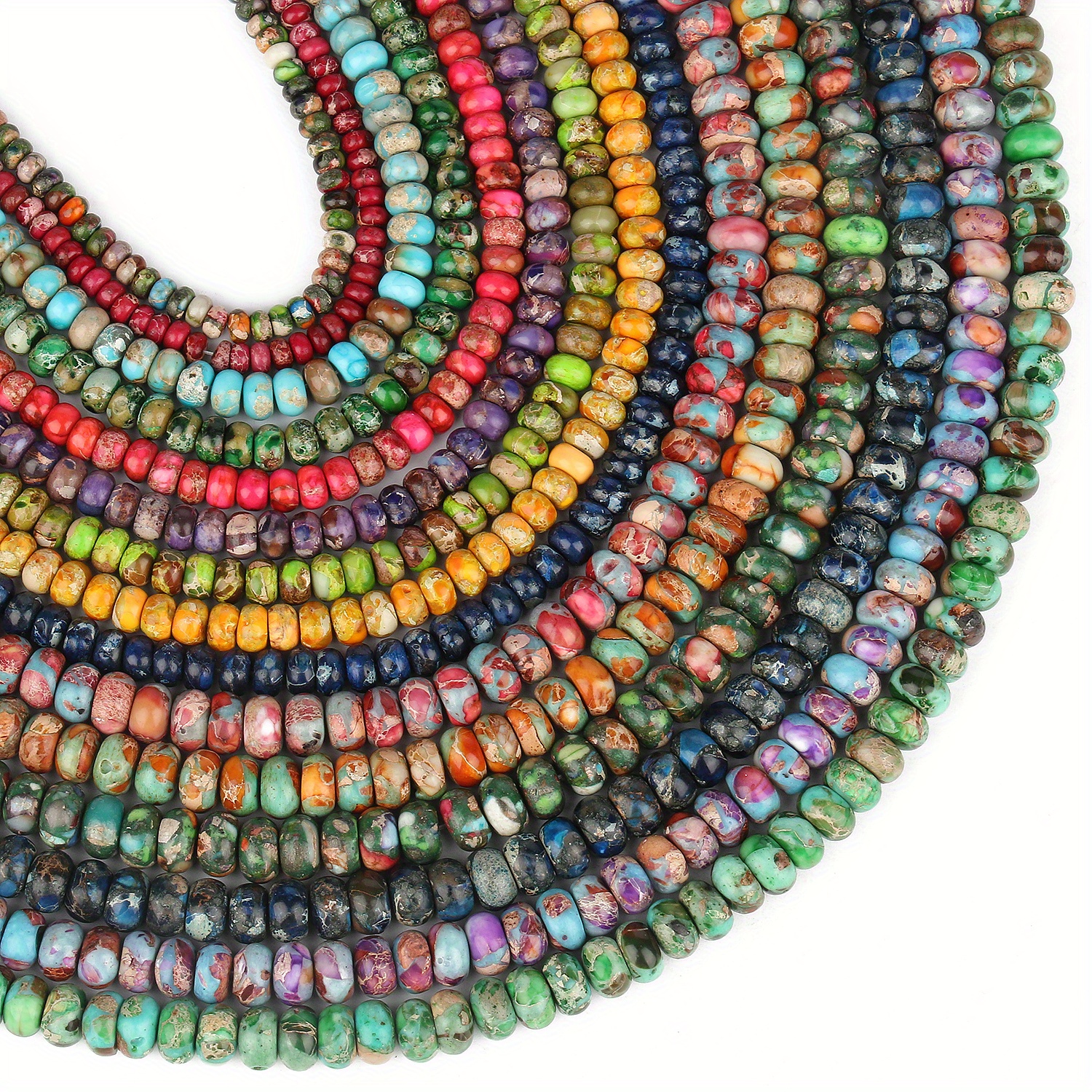 8mm Natural Stone Sea Sediment Jasper Beads for DIY Jewelry Making
